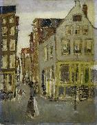 George Hendrik Breitner The Lauriergracht at the Tweede Laurierdwarsstraat oil painting artist